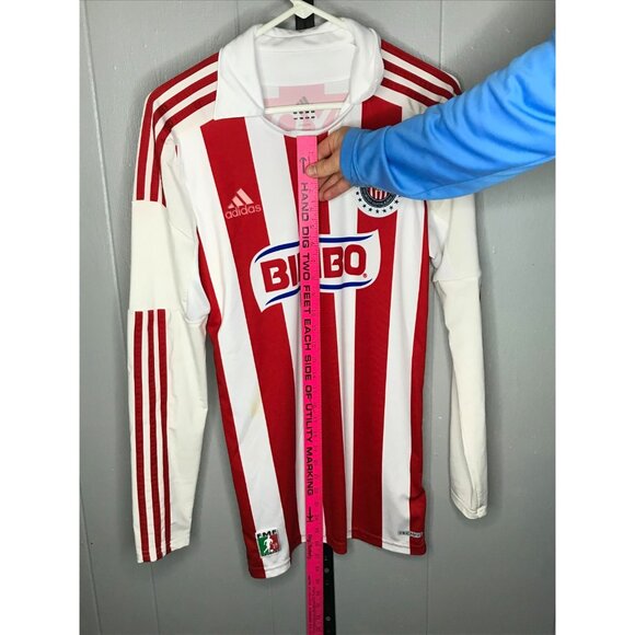 Adidas Chivas De Guadalajara 2011 Home Longsleeve Soccer Futbol Jersey Size LG - Picture 7 of 7